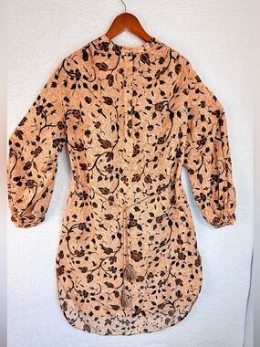 Ulla Johnson Agadir Coverup Dress Hi Low Floral Tunic Size S NWT